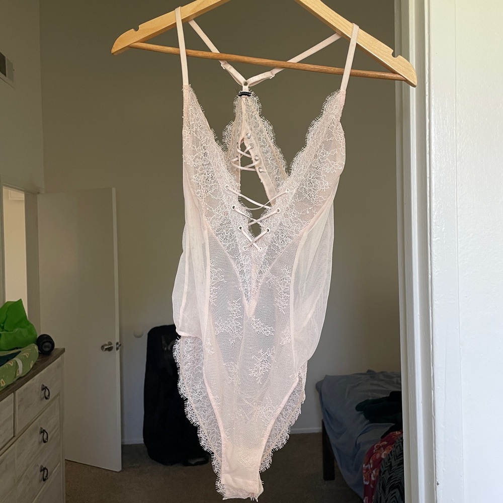 Victoria's Secret Pink Lace bodysuit